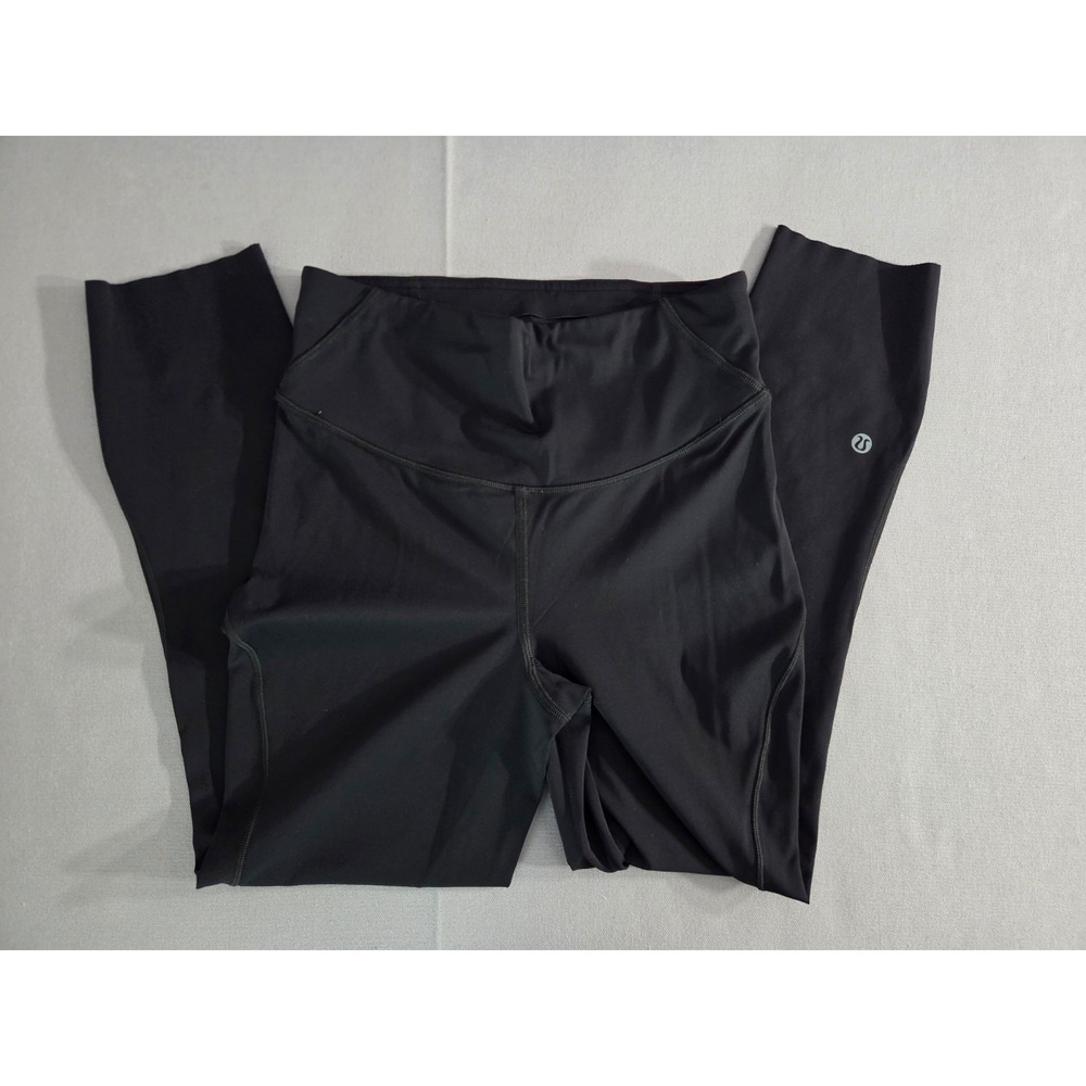 Lululemon Leggings Womens 6 Black Base Pace Crop Running Stretch Pants Outdoor - Picture 4 of 8